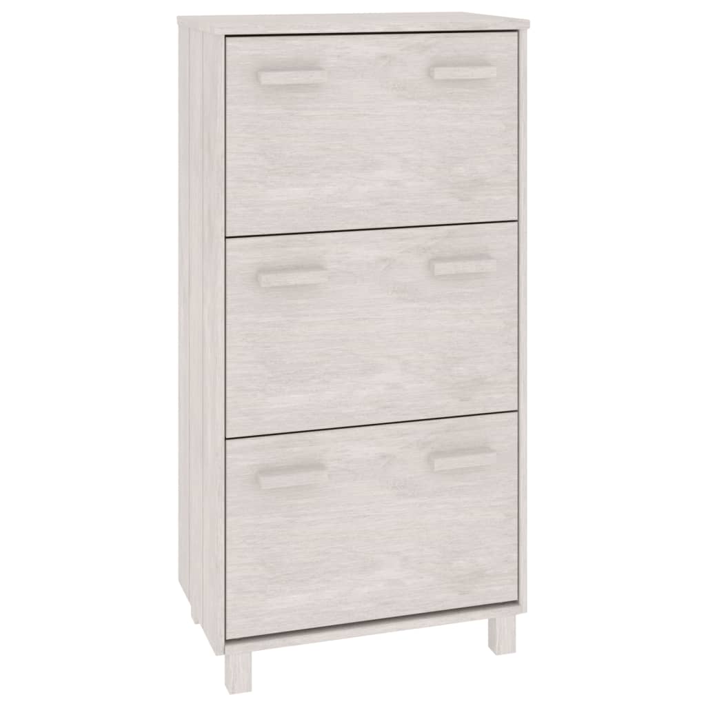 Schoenenkast HAMAR 59,5x35x117 cm massief grenenhout wit is nu te koop bij PeponiXL, paradijselijk wonen!