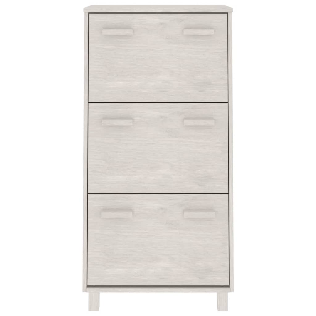 Schoenenkast HAMAR 59,5x35x117 cm massief grenenhout wit is nu te koop bij PeponiXL, paradijselijk wonen!