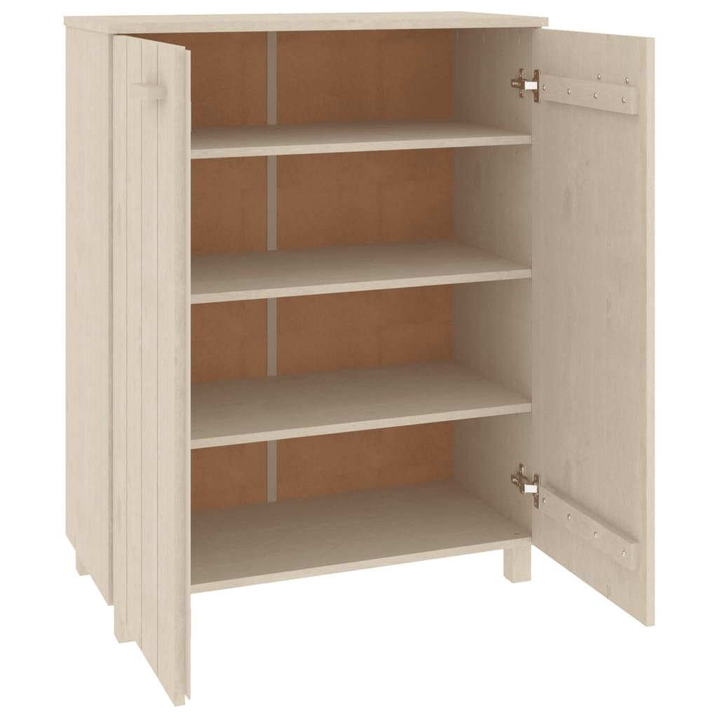 Schoenenkast HAMAR 85x40x108 cm massief grenenhout honingbruin is nu te koop bij PeponiXL, paradijselijk wonen!