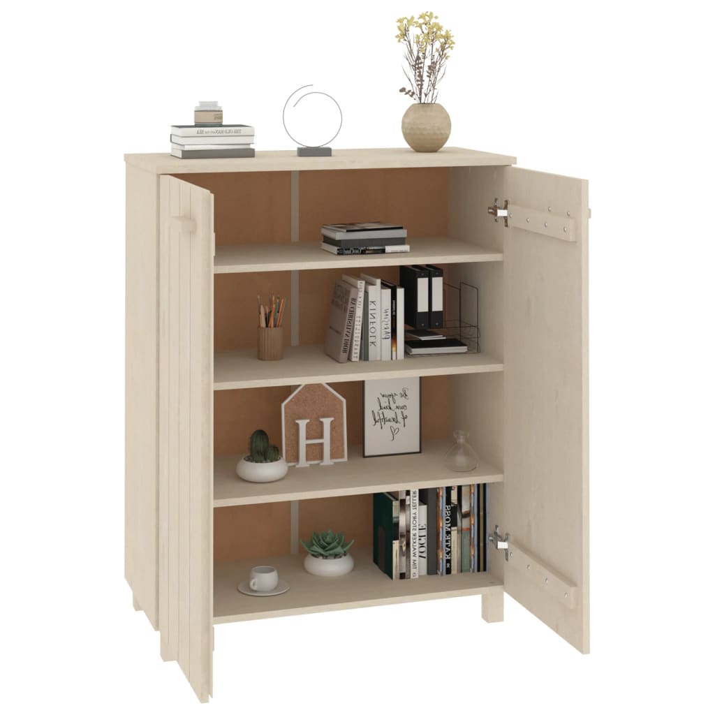 Schoenenkast HAMAR 85x40x108 cm massief grenenhout honingbruin is nu te koop bij PeponiXL, paradijselijk wonen!