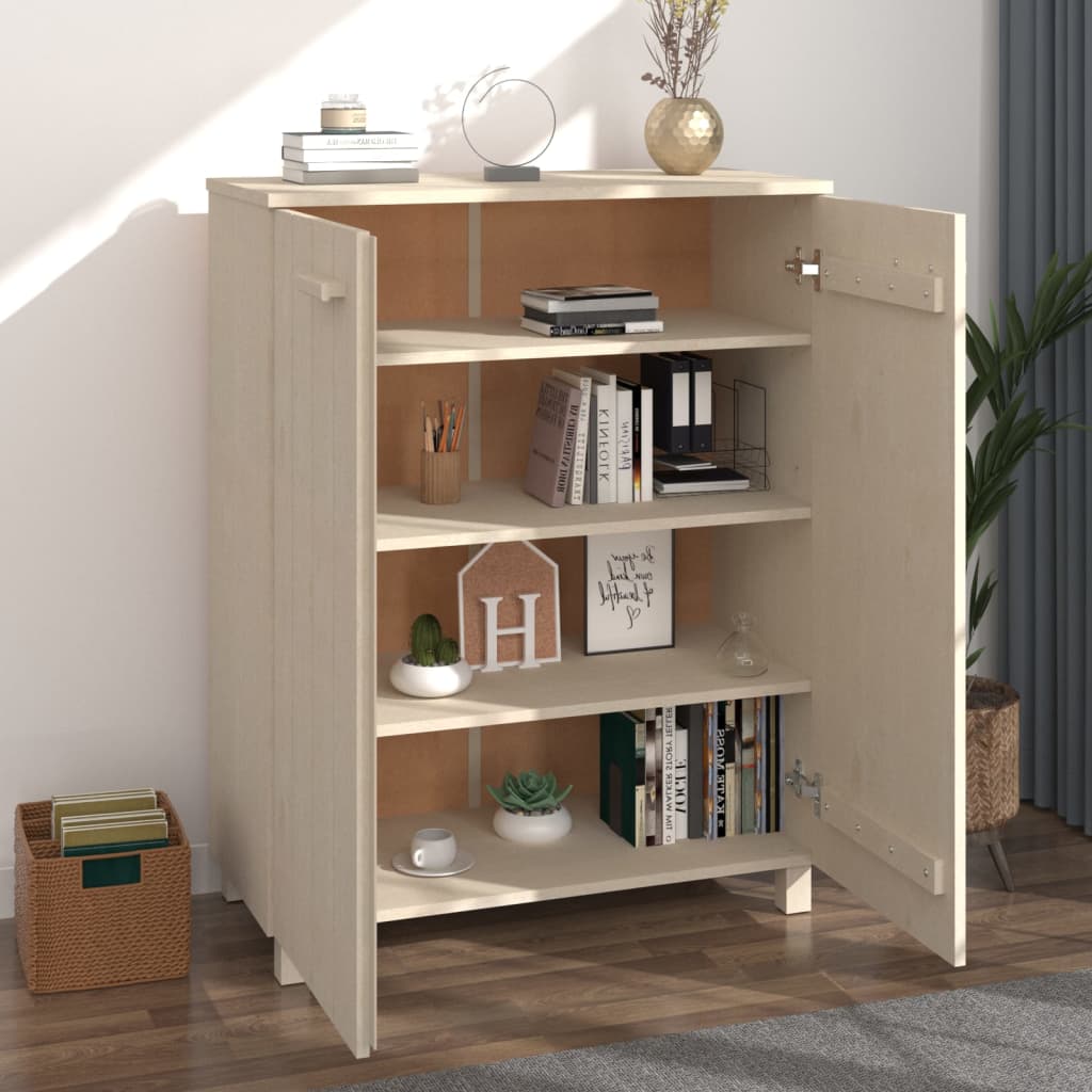 Schoenenkast HAMAR 85x40x108 cm massief grenenhout honingbruin is nu te koop bij PeponiXL, paradijselijk wonen!