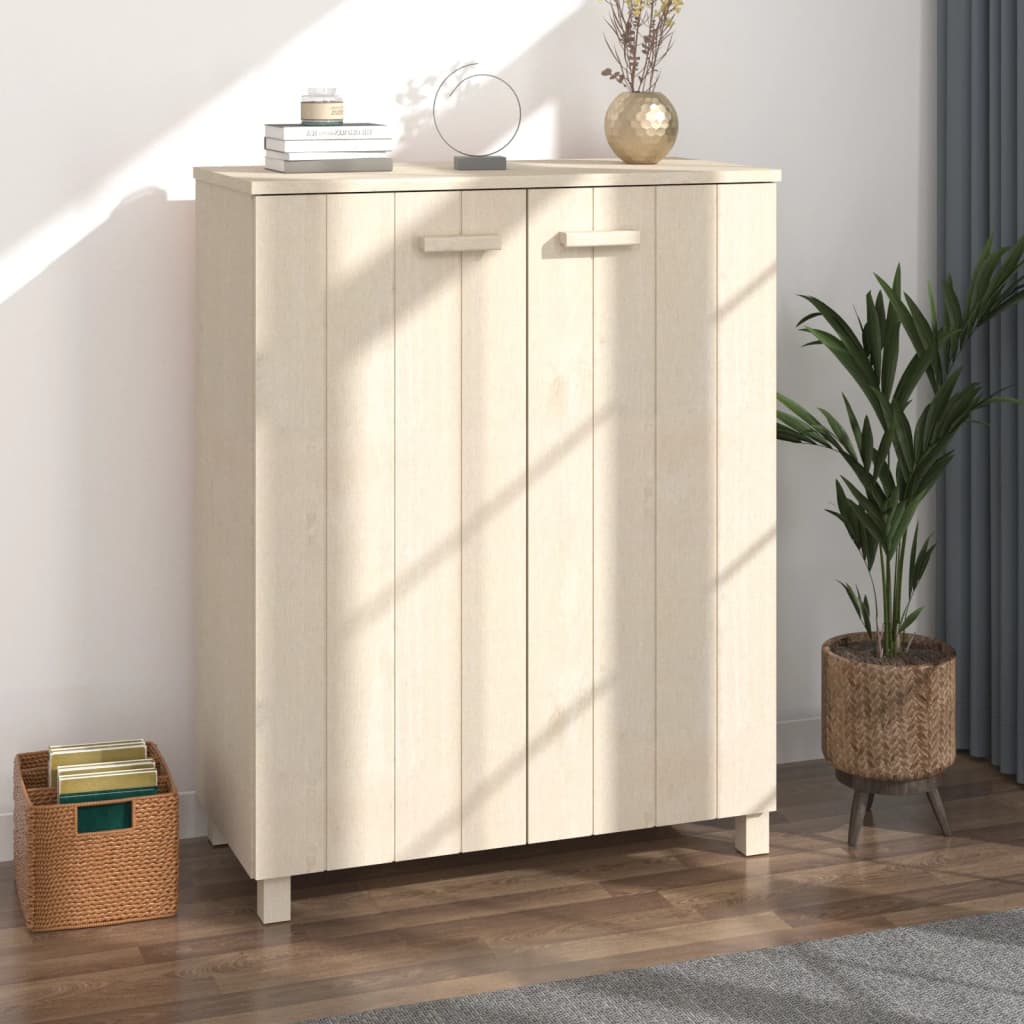 Schoenenkast HAMAR 85x40x108 cm massief grenenhout honingbruin is nu te koop bij PeponiXL, paradijselijk wonen!
