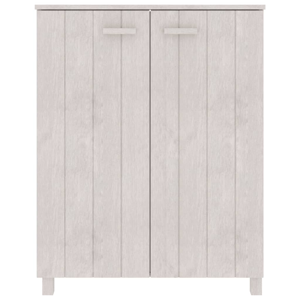 Schoenenkast HAMAR 85x40x108 cm massief grenenhout wit is nu te koop bij PeponiXL, paradijselijk wonen!