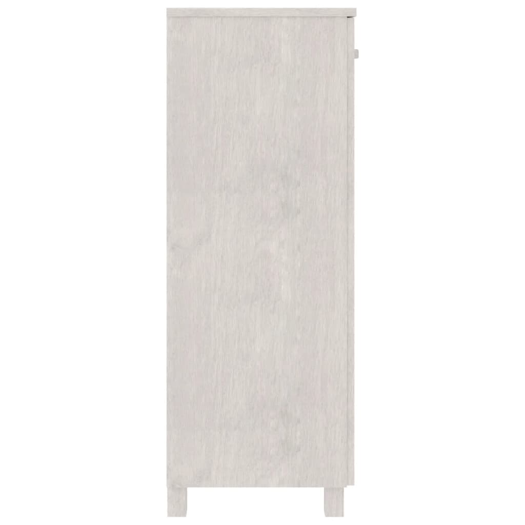 Schoenenkast HAMAR 85x40x108 cm massief grenenhout wit is nu te koop bij PeponiXL, paradijselijk wonen!