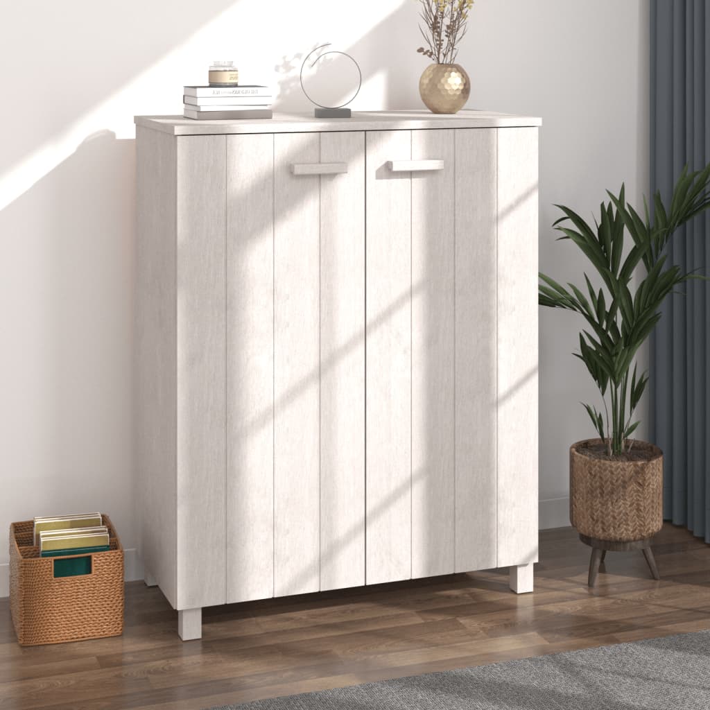 Schoenenkast HAMAR 85x40x108 cm massief grenenhout wit is nu te koop bij PeponiXL, paradijselijk wonen!