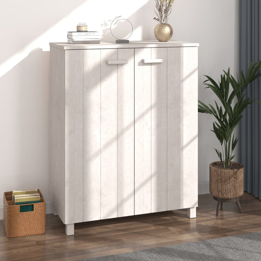 Schoenenkast HAMAR 85x40x108 cm massief grenenhout wit is nu te koop bij PeponiXL, paradijselijk wonen!
