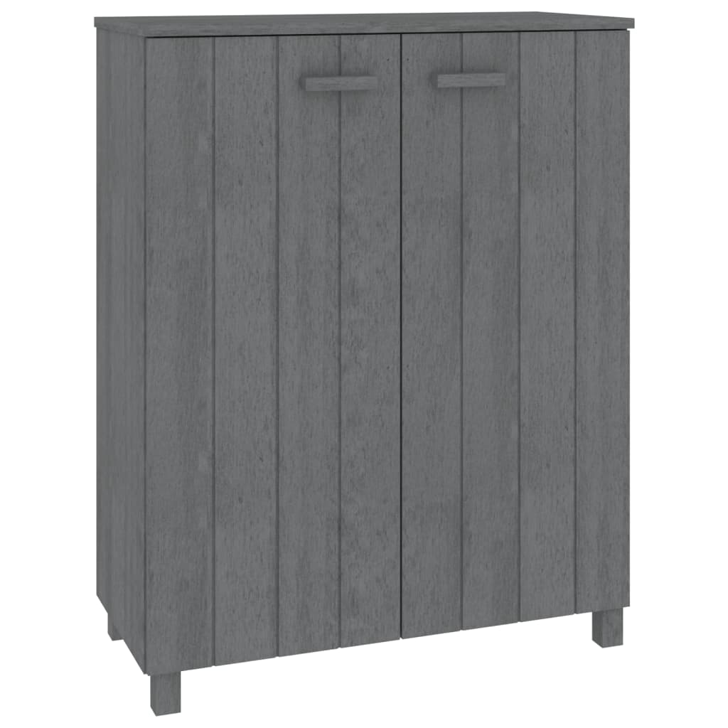 Schoenenkast HAMAR 85x40x108 cm massief grenenhout donkergrijs is nu te koop bij PeponiXL, paradijselijk wonen!