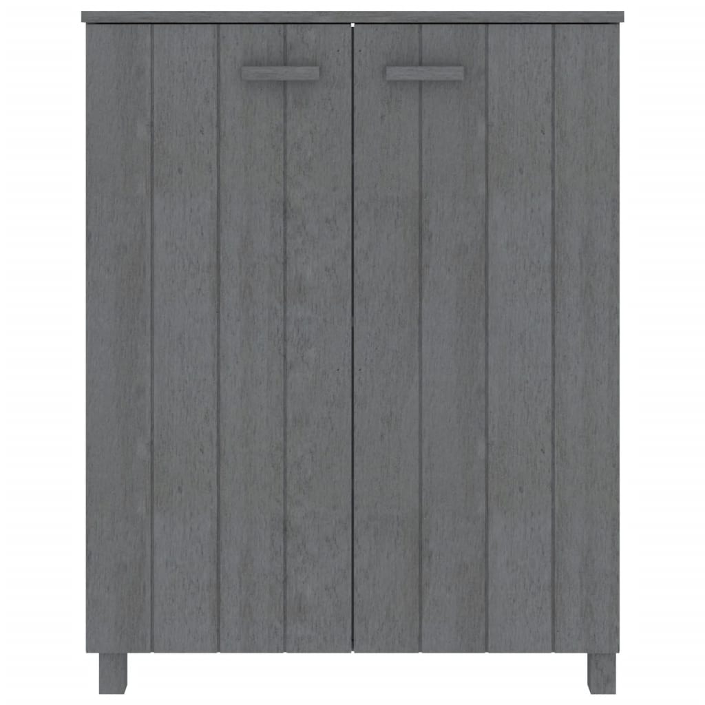 Schoenenkast HAMAR 85x40x108 cm massief grenenhout donkergrijs is nu te koop bij PeponiXL, paradijselijk wonen!