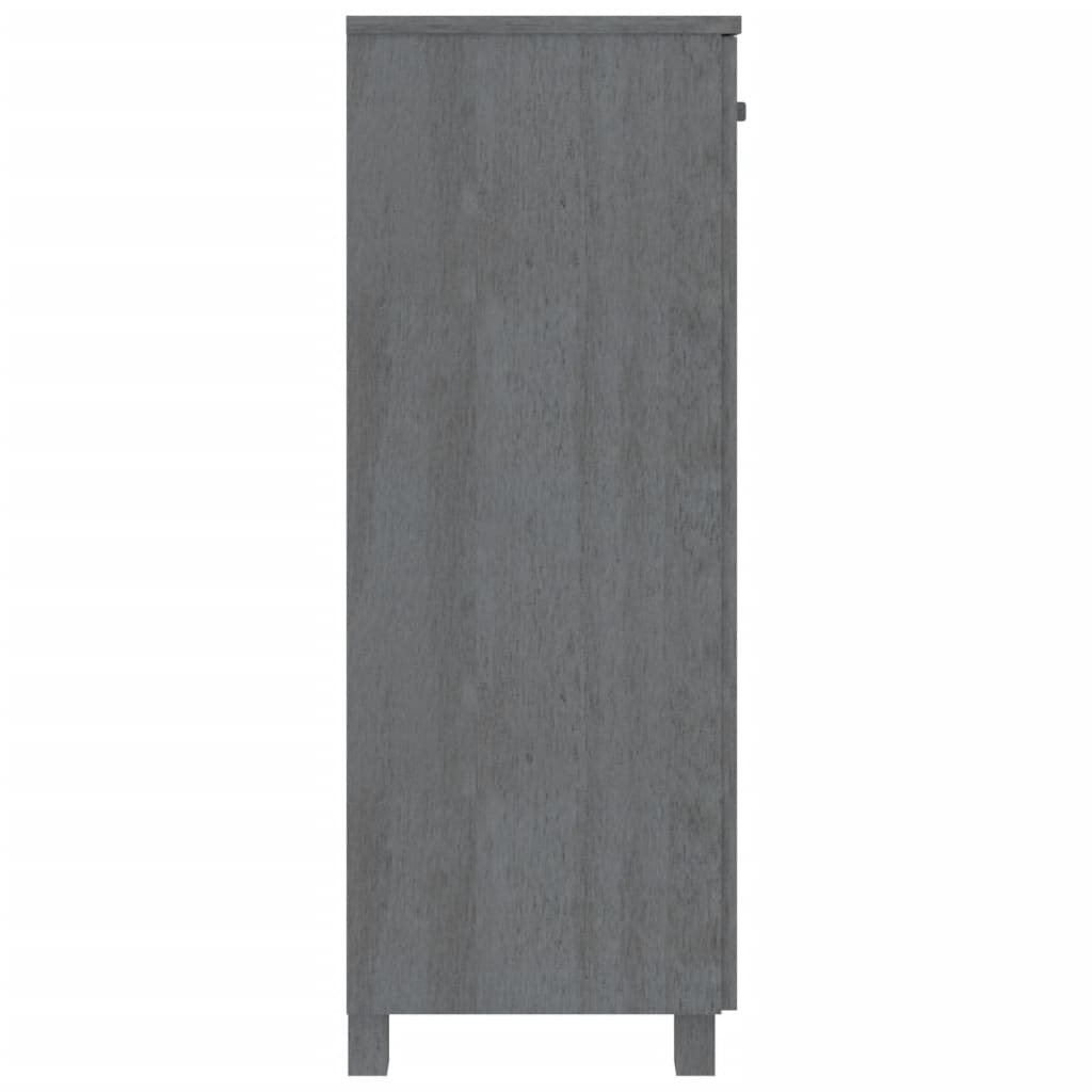 Schoenenkast HAMAR 85x40x108 cm massief grenenhout donkergrijs is nu te koop bij PeponiXL, paradijselijk wonen!