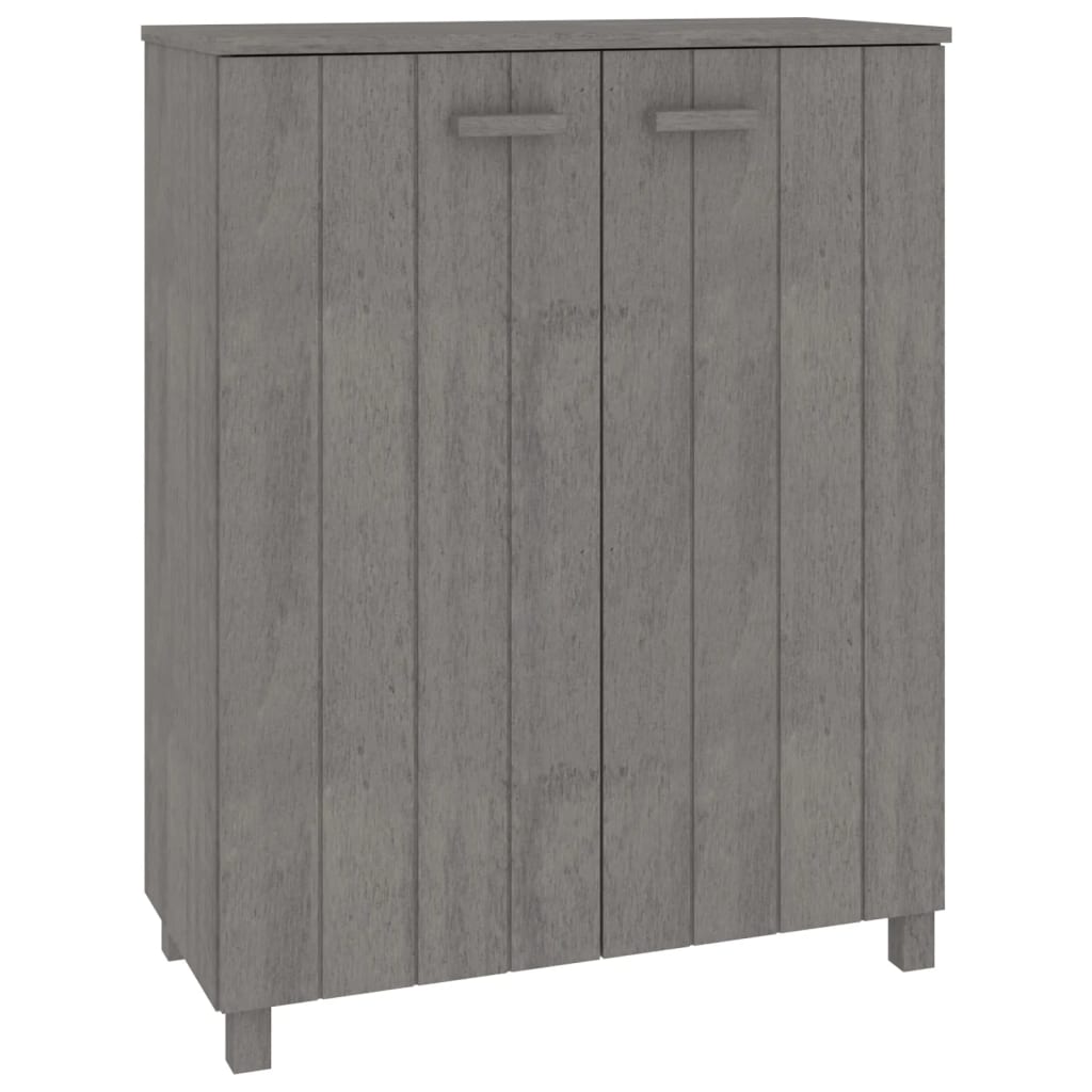 Schoenenkast HAMAR 85x40x108 cm massief grenenhout lichtgrijs is nu te koop bij PeponiXL, paradijselijk wonen!