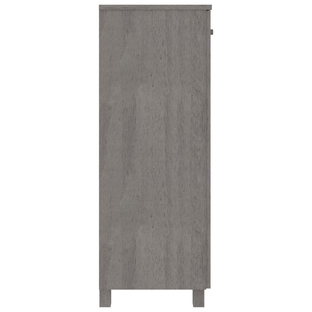 Schoenenkast HAMAR 85x40x108 cm massief grenenhout lichtgrijs is nu te koop bij PeponiXL, paradijselijk wonen!
