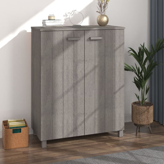 Schoenenkast HAMAR 85x40x108 cm massief grenenhout lichtgrijs is nu te koop bij PeponiXL, paradijselijk wonen!