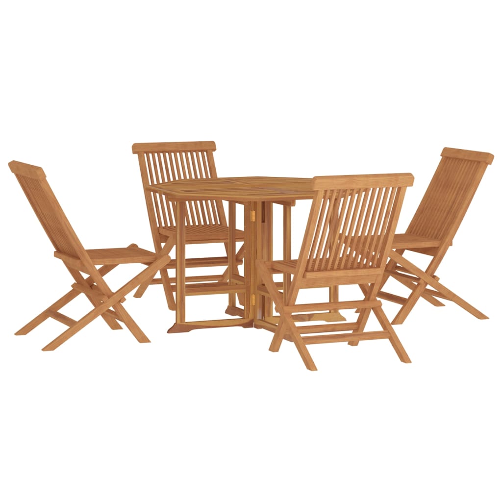 5-delige Tuinset inklapbaar massief teakhout is nu te koop bij PeponiXL, paradijselijk wonen!