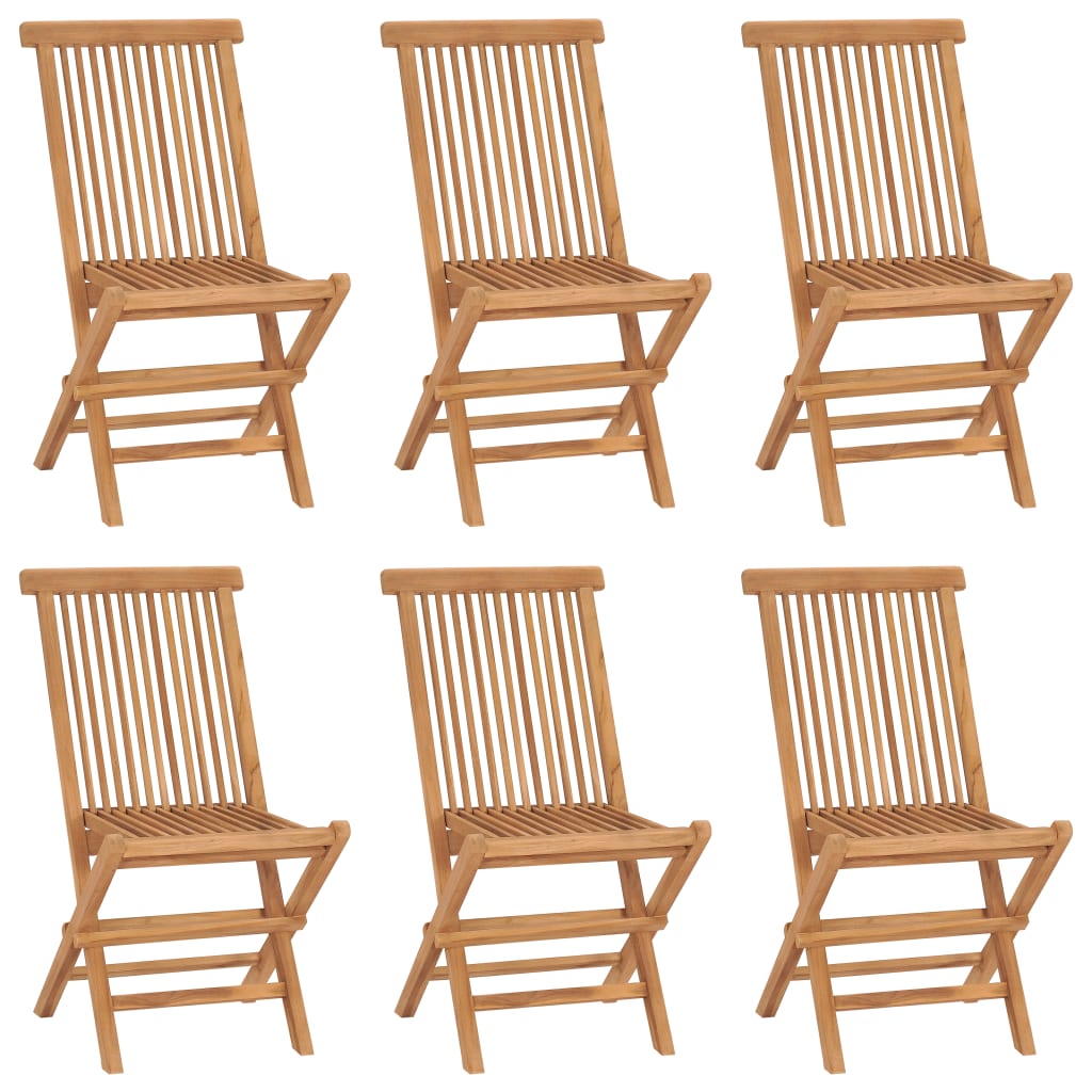 Tuinstoelen 6 st inklapbaar massief teakhout is nu te koop bij PeponiXL, paradijselijk wonen!
