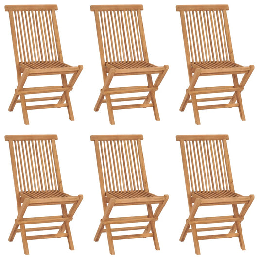 Tuinstoelen 6 st inklapbaar massief teakhout is nu te koop bij PeponiXL, paradijselijk wonen!