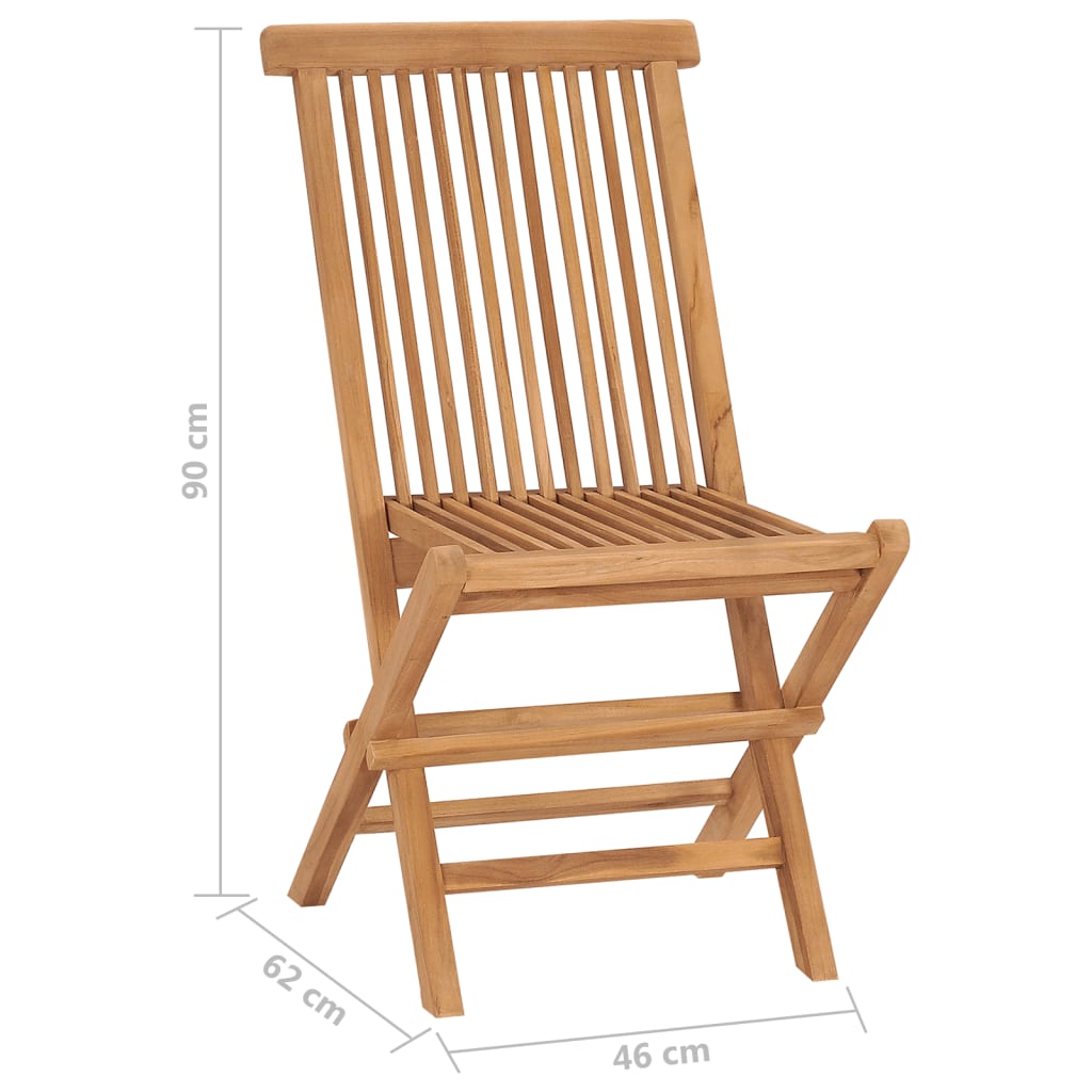 Tuinstoelen 6 st inklapbaar massief teakhout is nu te koop bij PeponiXL, paradijselijk wonen!