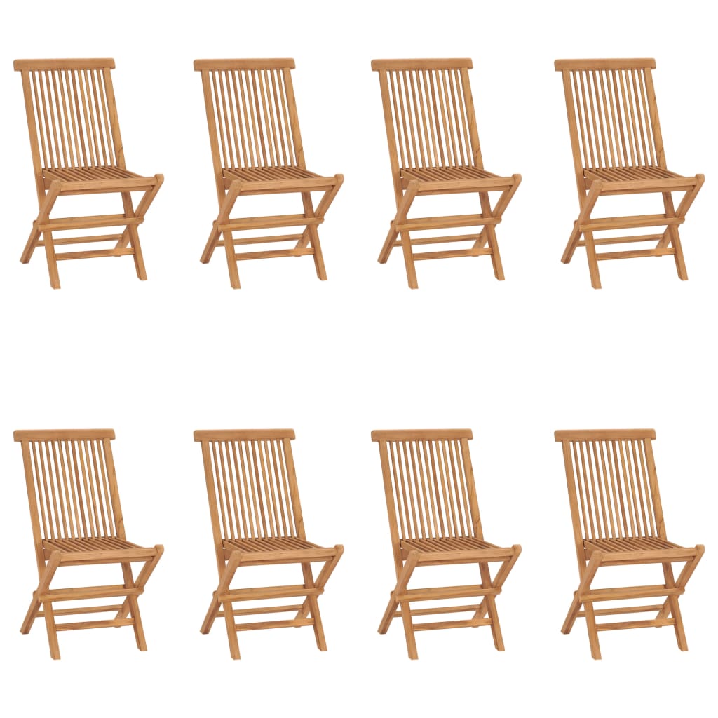 Tuinstoelen 8 st inklapbaar massief teakhout is nu te koop bij PeponiXL, paradijselijk wonen!