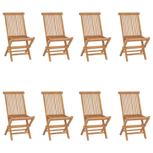 Tuinstoelen 8 st inklapbaar massief teakhout is nu te koop bij PeponiXL, paradijselijk wonen!
