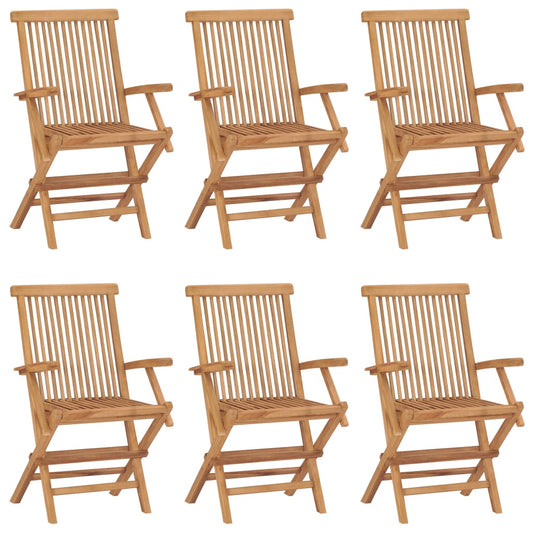 Tuinstoelen 6 st inklapbaar massief teakhout is nu te koop bij PeponiXL, paradijselijk wonen!