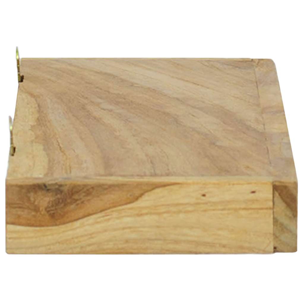 Wandschappen 2 st 40x15x4 cm massief teakhout is nu te koop bij PeponiXL, paradijselijk wonen!