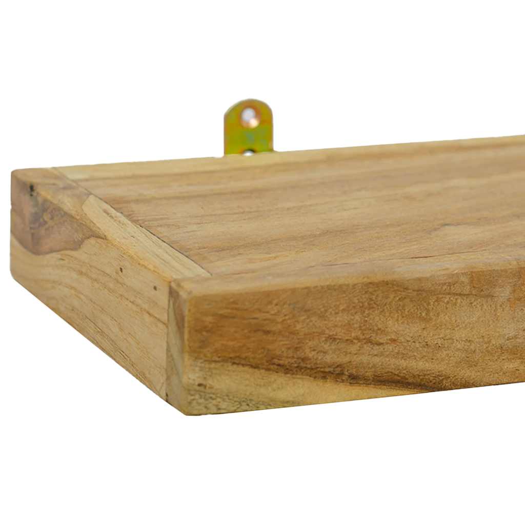 Wandschappen 2 st 40x15x4 cm massief teakhout is nu te koop bij PeponiXL, paradijselijk wonen!