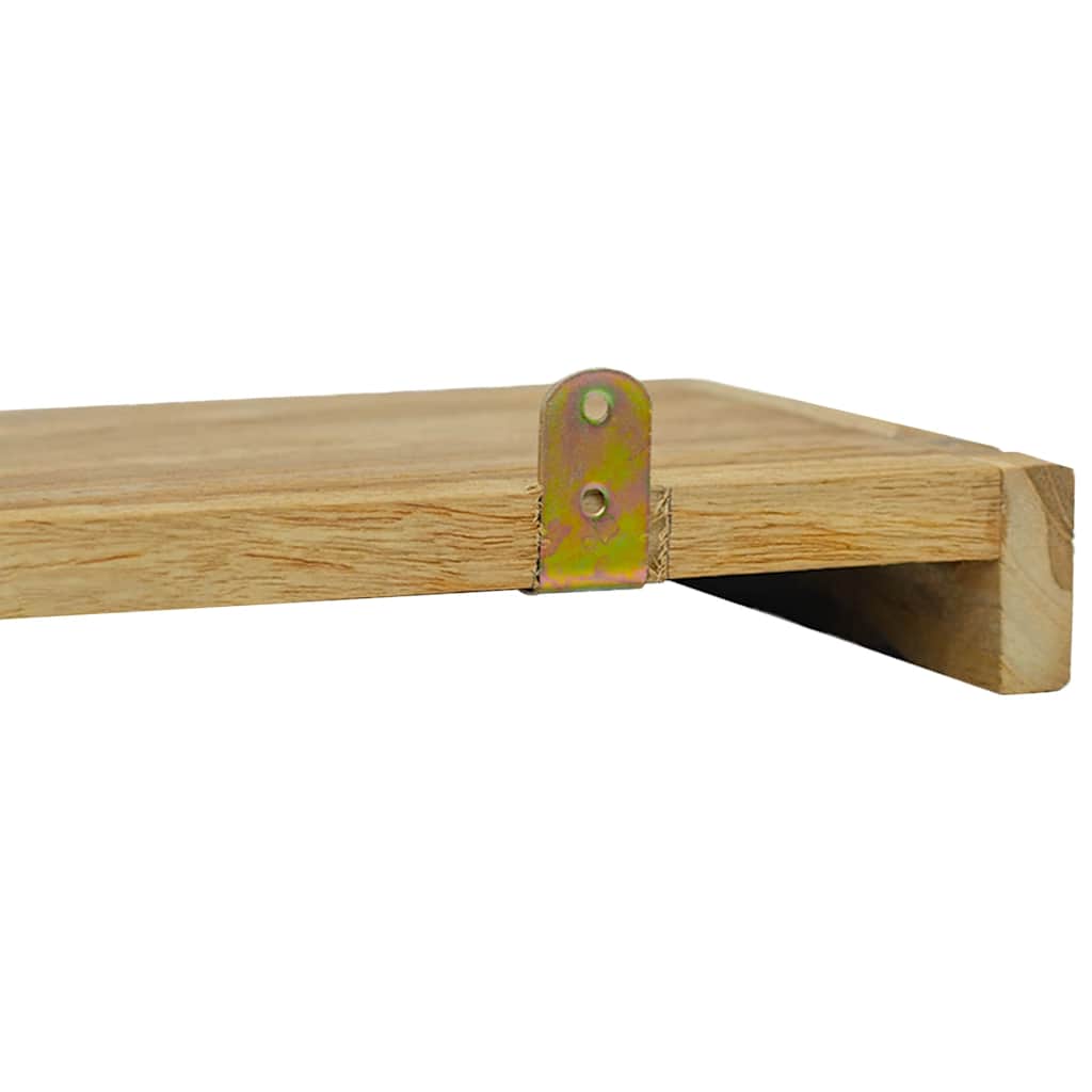Wandschappen 2 st 40x15x4 cm massief teakhout is nu te koop bij PeponiXL, paradijselijk wonen!