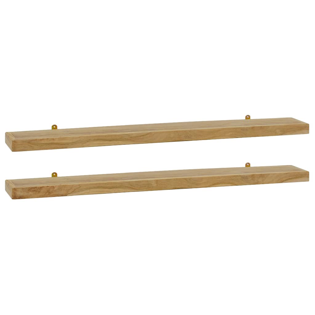 Wandschappen 2 st 110x15x4 cm massief teakhout is nu te koop bij PeponiXL, paradijselijk wonen!