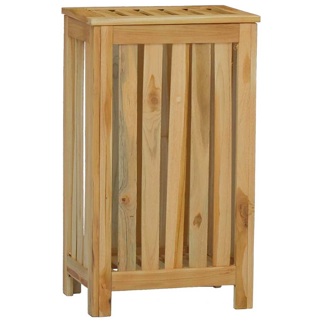 Wasmand 35x25x60 cm massief teakhout is nu te koop bij PeponiXL, paradijselijk wonen!