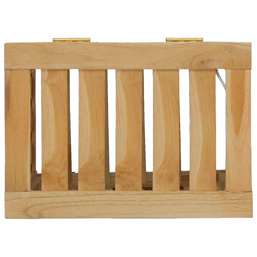Wasmand 35x25x60 cm massief teakhout is nu te koop bij PeponiXL, paradijselijk wonen!