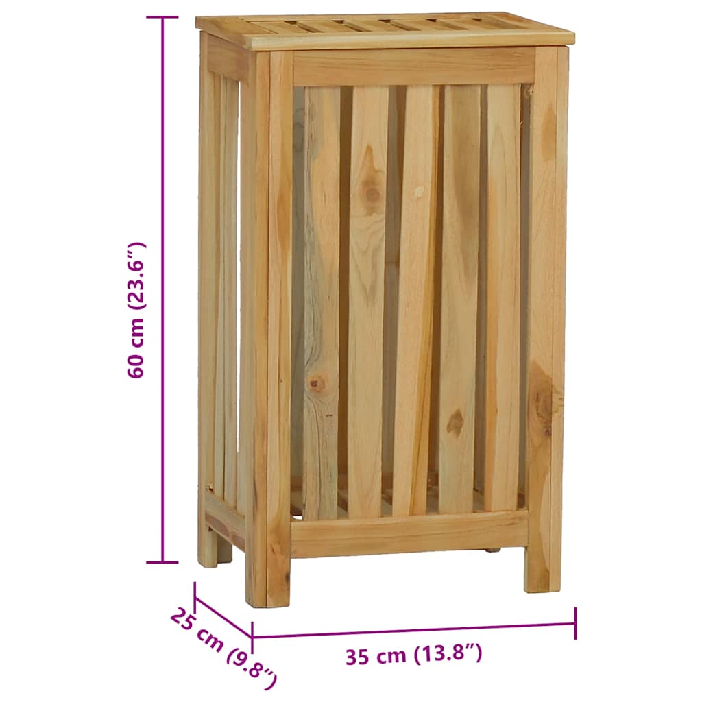Wasmand 35x25x60 cm massief teakhout is nu te koop bij PeponiXL, paradijselijk wonen!