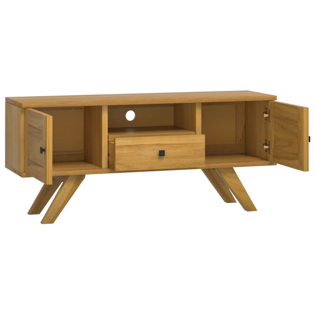 Tv-meubel 110x30x50 cm massief teakhout is nu te koop bij PeponiXL, paradijselijk wonen!
