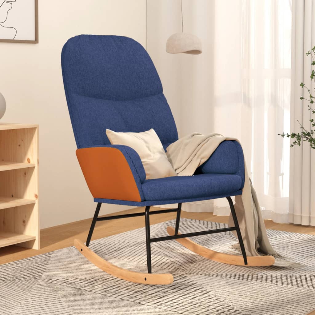 Schommelstoel stof blauw is nu te koop bij PeponiXL, paradijselijk wonen!