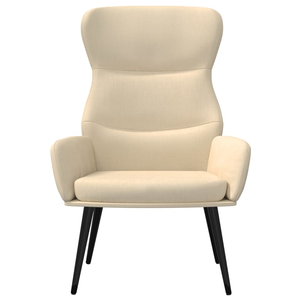 Relaxstoel stof crèmekleurig is nu te koop bij PeponiXL, paradijselijk wonen!