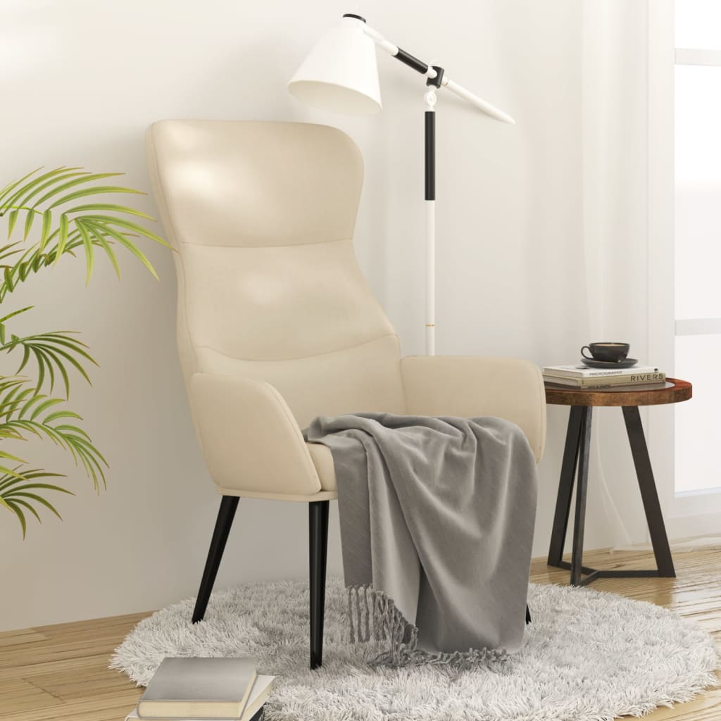Relaxstoel stof crèmekleurig is nu te koop bij PeponiXL, paradijselijk wonen!