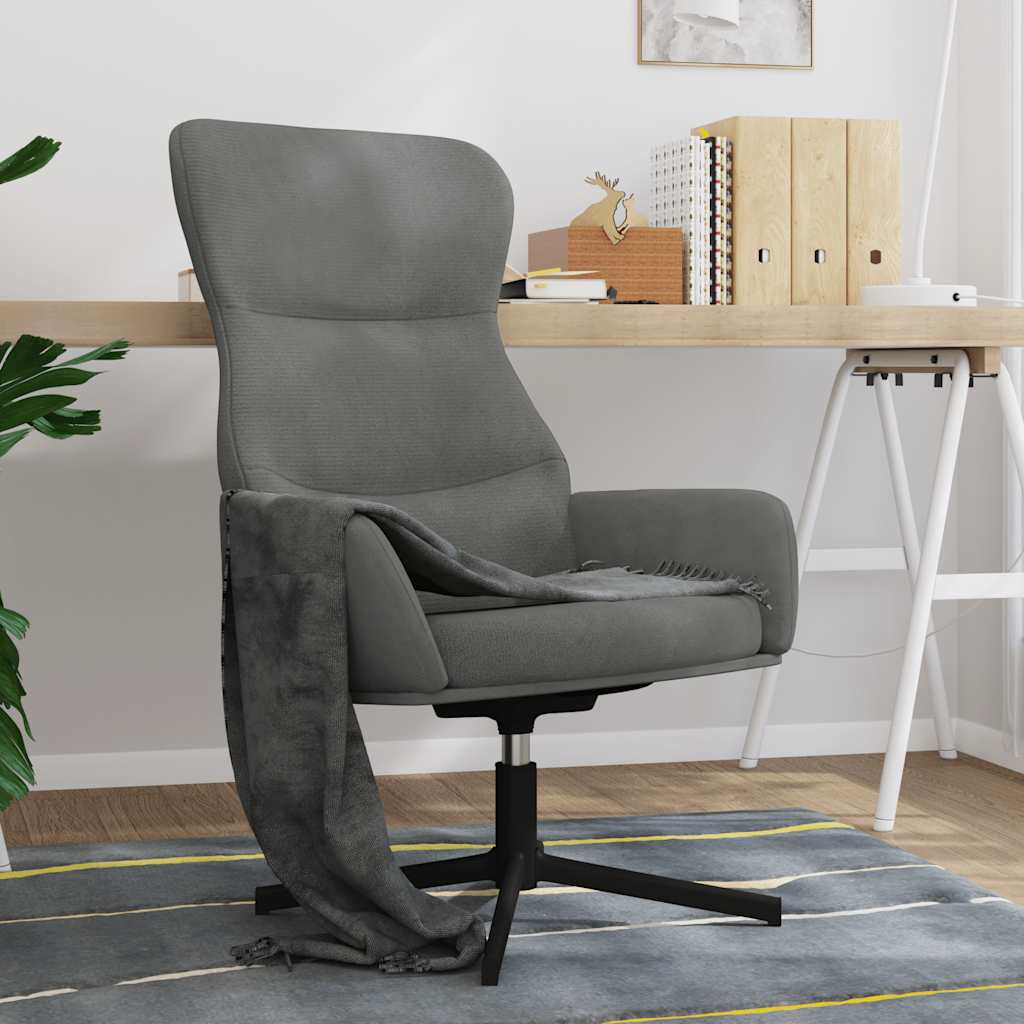 Relaxstoel fluweel donkergrijs is nu te koop bij PeponiXL, paradijselijk wonen!