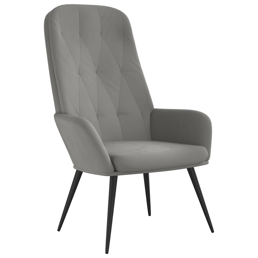 Relaxstoel fluweel lichtgrijs is nu te koop bij PeponiXL, paradijselijk wonen!