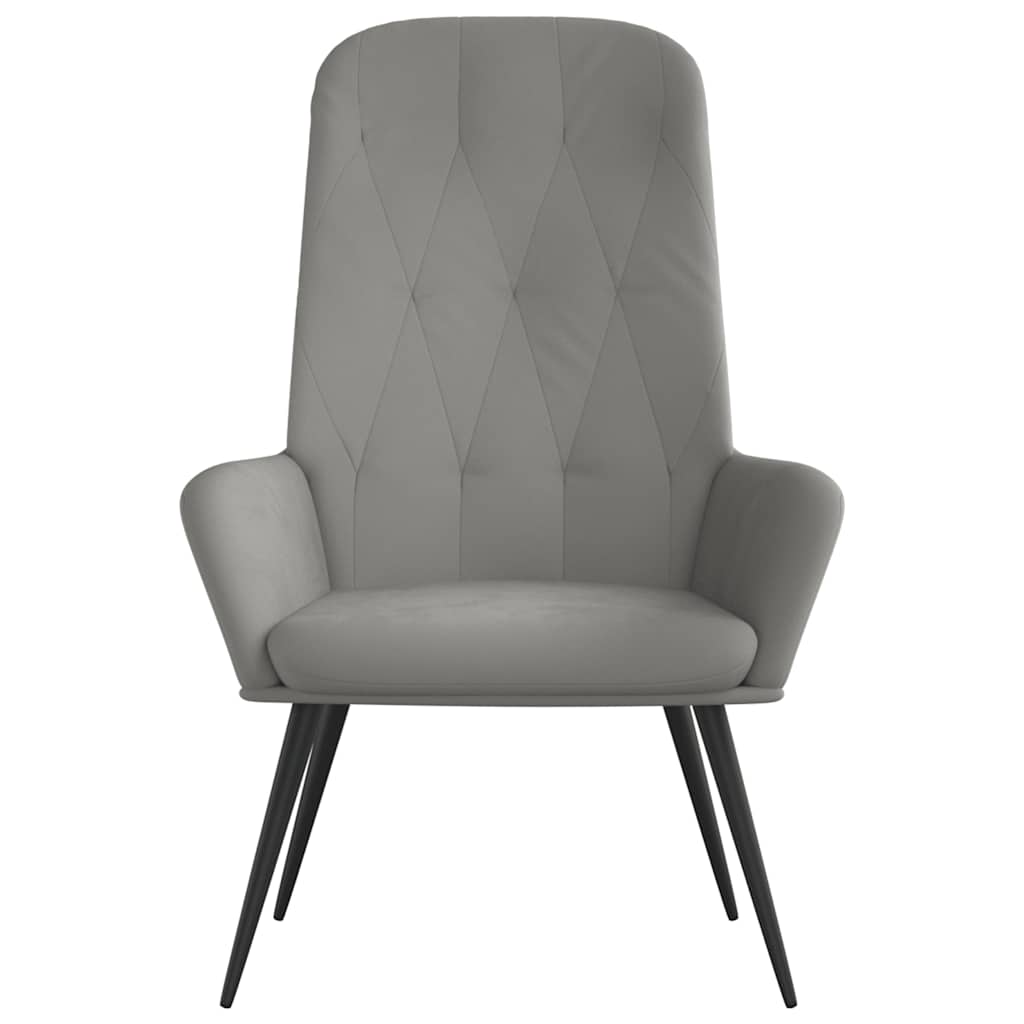 Relaxstoel fluweel lichtgrijs is nu te koop bij PeponiXL, paradijselijk wonen!