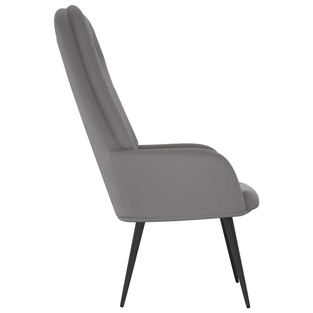 Relaxstoel fluweel lichtgrijs is nu te koop bij PeponiXL, paradijselijk wonen!
