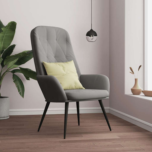 Relaxstoel fluweel lichtgrijs is nu te koop bij PeponiXL, paradijselijk wonen!