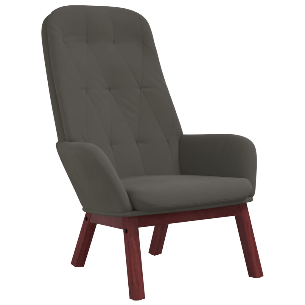 Relaxstoel fluweel donkergrijs is nu te koop bij PeponiXL, paradijselijk wonen!