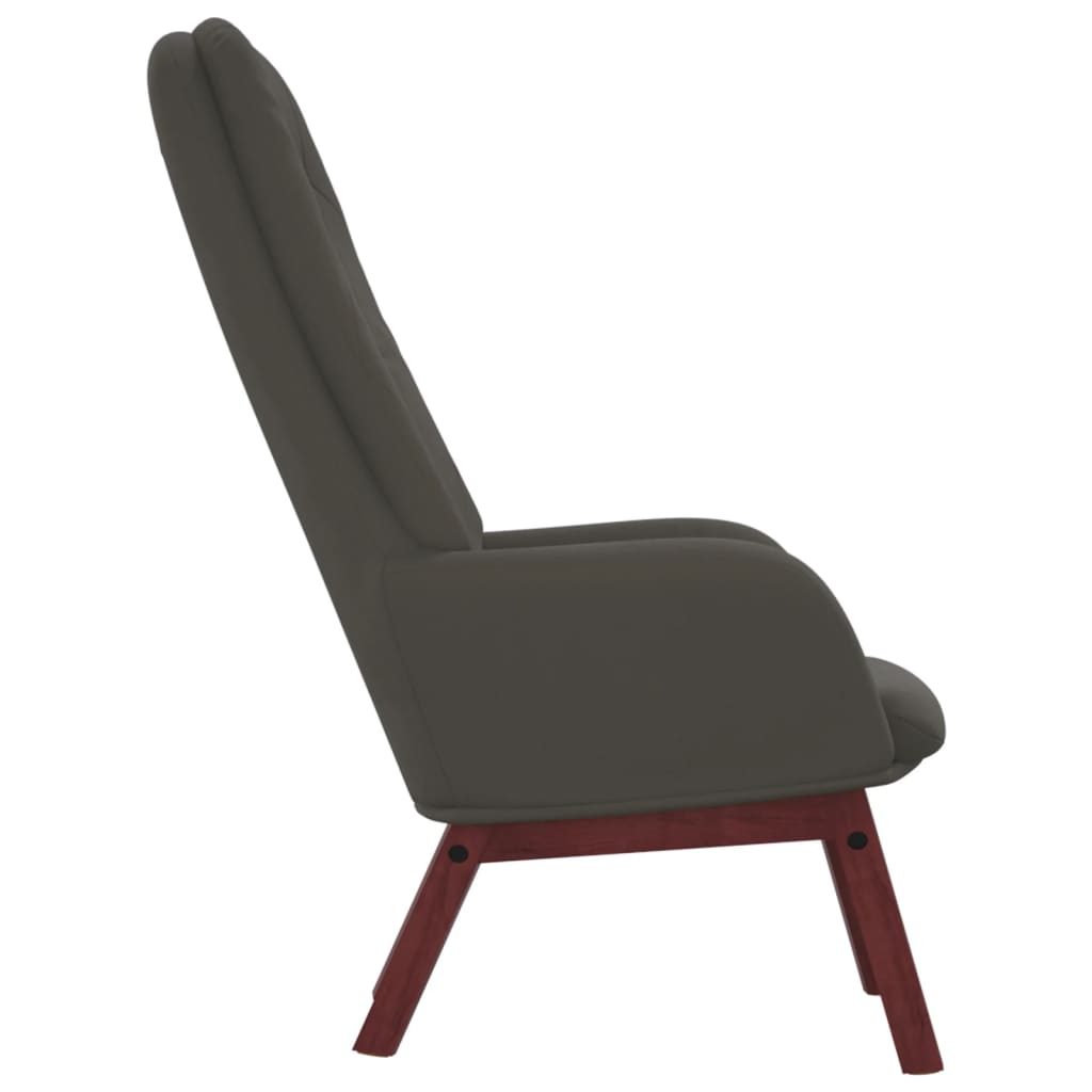 Relaxstoel fluweel donkergrijs is nu te koop bij PeponiXL, paradijselijk wonen!