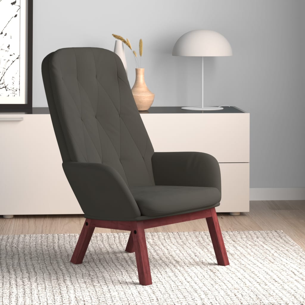 Relaxstoel fluweel donkergrijs is nu te koop bij PeponiXL, paradijselijk wonen!