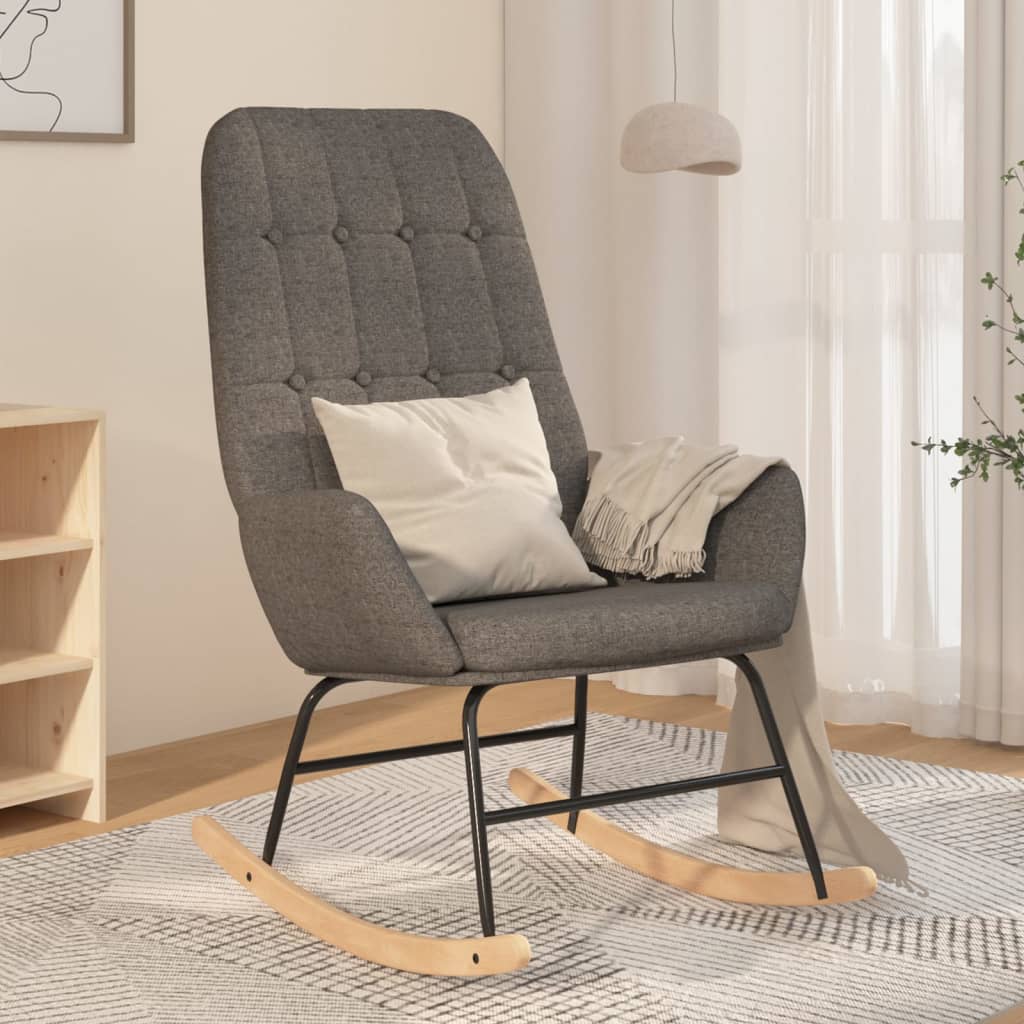 Schommelstoel stof lichtgrijs is nu te koop bij PeponiXL, paradijselijk wonen!
