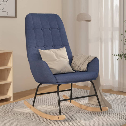 Schommelstoel stof blauw is nu te koop bij PeponiXL, paradijselijk wonen!
