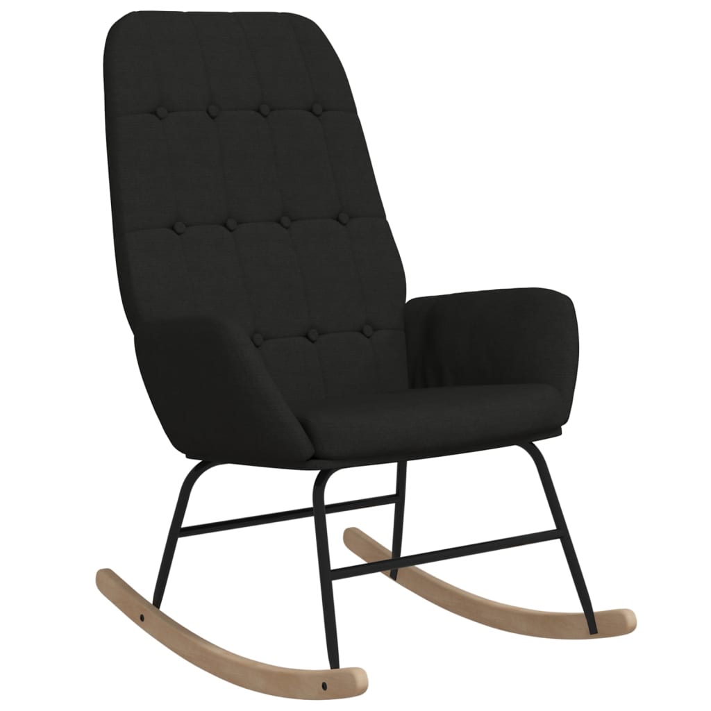 Schommelstoel stof zwart is nu te koop bij PeponiXL, paradijselijk wonen!