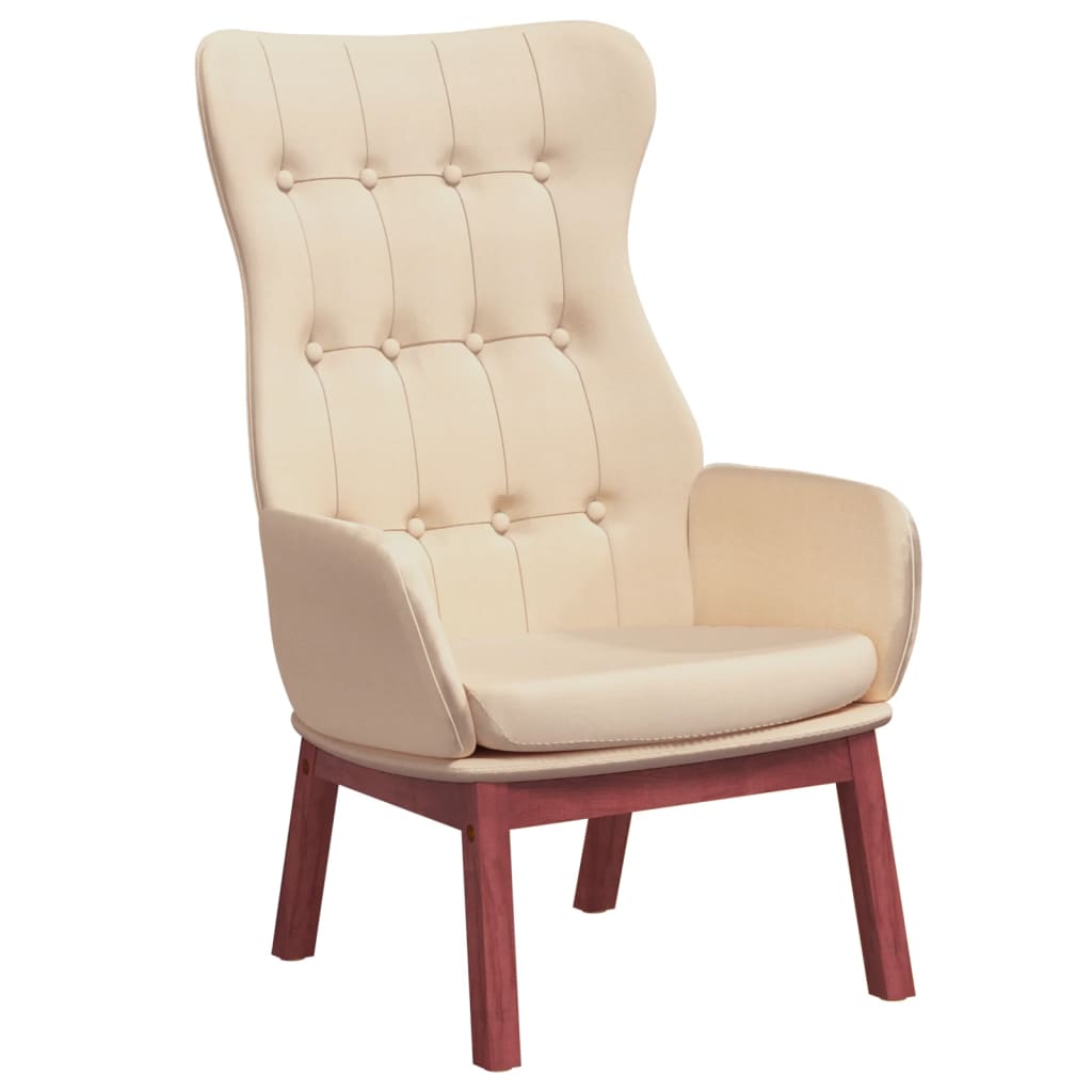 Relaxstoel stof crèmekleurig is nu te koop bij PeponiXL, paradijselijk wonen!