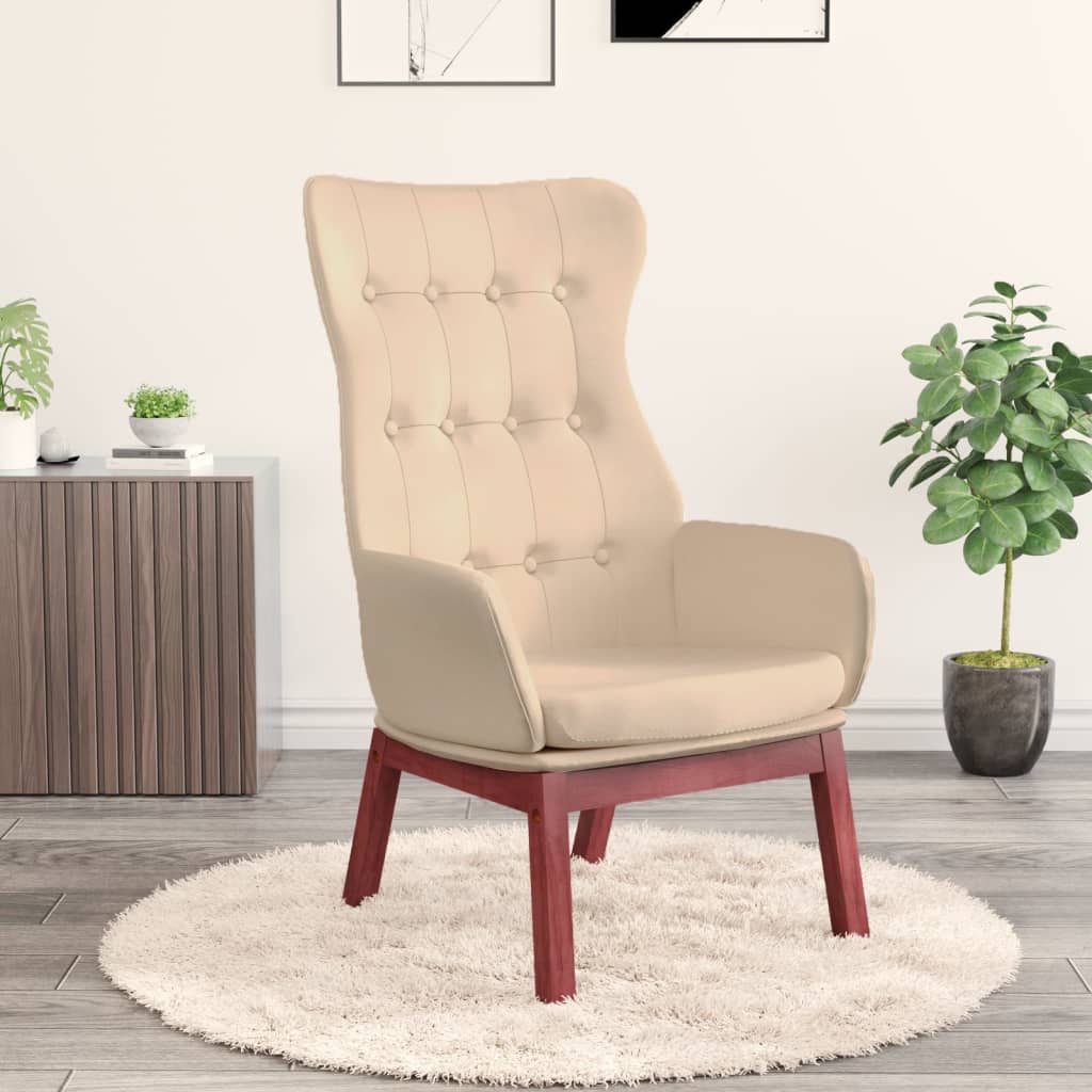 Relaxstoel stof crèmekleurig is nu te koop bij PeponiXL, paradijselijk wonen!