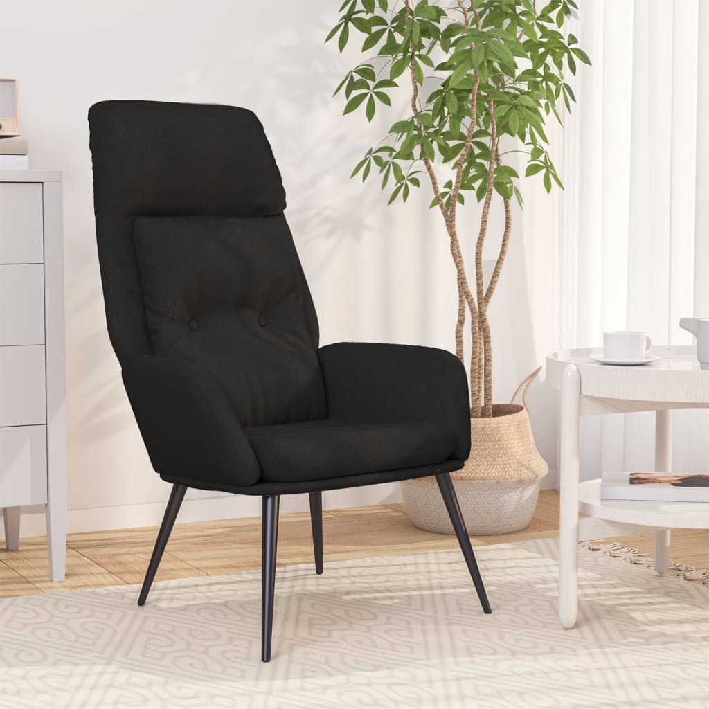 Relaxstoel kunstsuède zwart is nu te koop bij PeponiXL, paradijselijk wonen!
