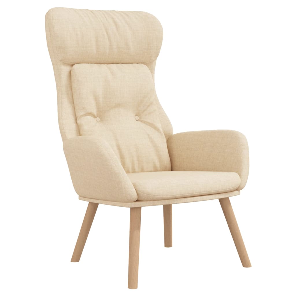 Relaxstoel stof crèmekleurig is nu te koop bij PeponiXL, paradijselijk wonen!