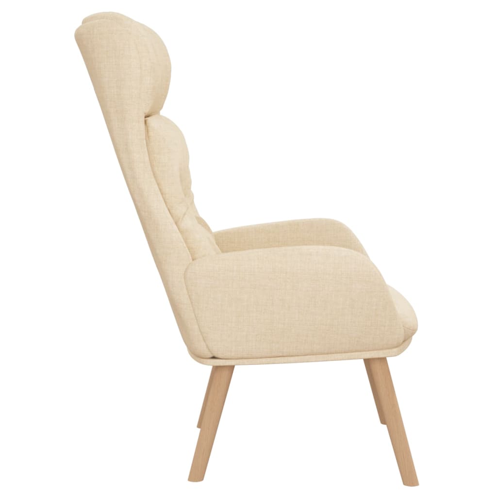 Relaxstoel stof crèmekleurig is nu te koop bij PeponiXL, paradijselijk wonen!
